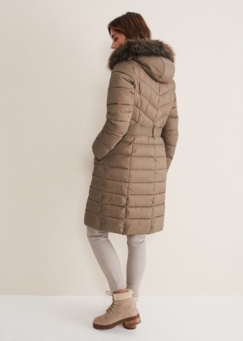 Phase Eight Synthia High Shine Puffer Coats Grey USA | 0635418-AK